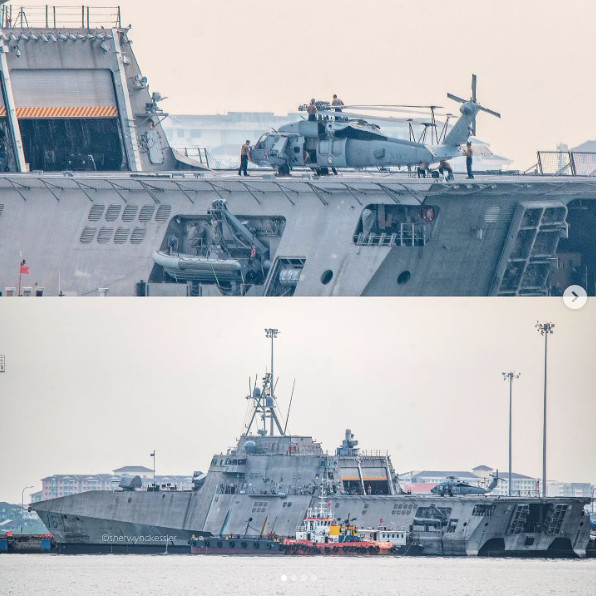 据美国“战区”网站3月15日报道，美国海军“独立”级濒海战斗舰（LCS）“塔尔萨