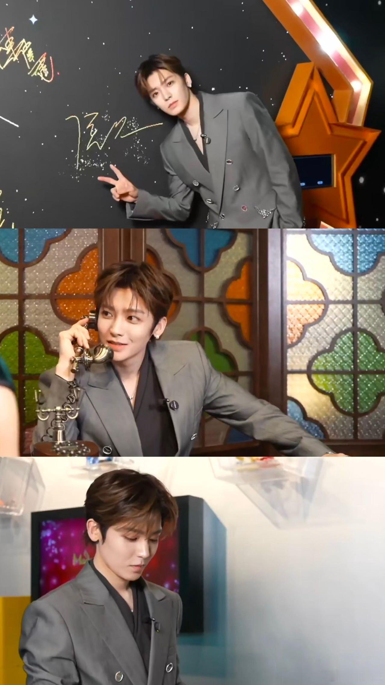 侯明昊顶着这张脸到处玩抽象真的太爱这种反差了，又帅又皮，怎么看都让人心动！