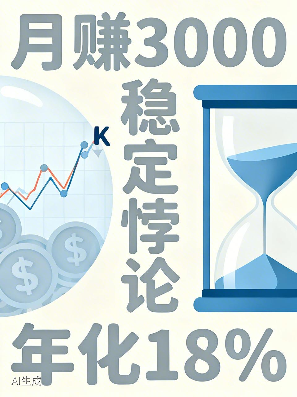 有个朋友拿着20万问我：我就想靠炒股每月稳定赚3000，当个零花钱，不多吧？能做