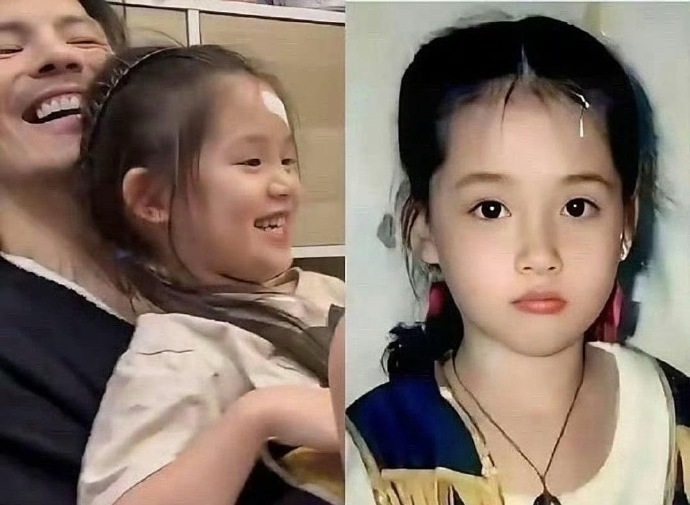 这是向佐女儿向芷，这俏模样的向家小公举，妥妥遗传了妈郭碧婷的美！​​​