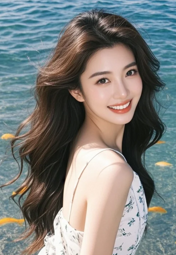 赛里木湖畔，她与自然共舞的瞬间