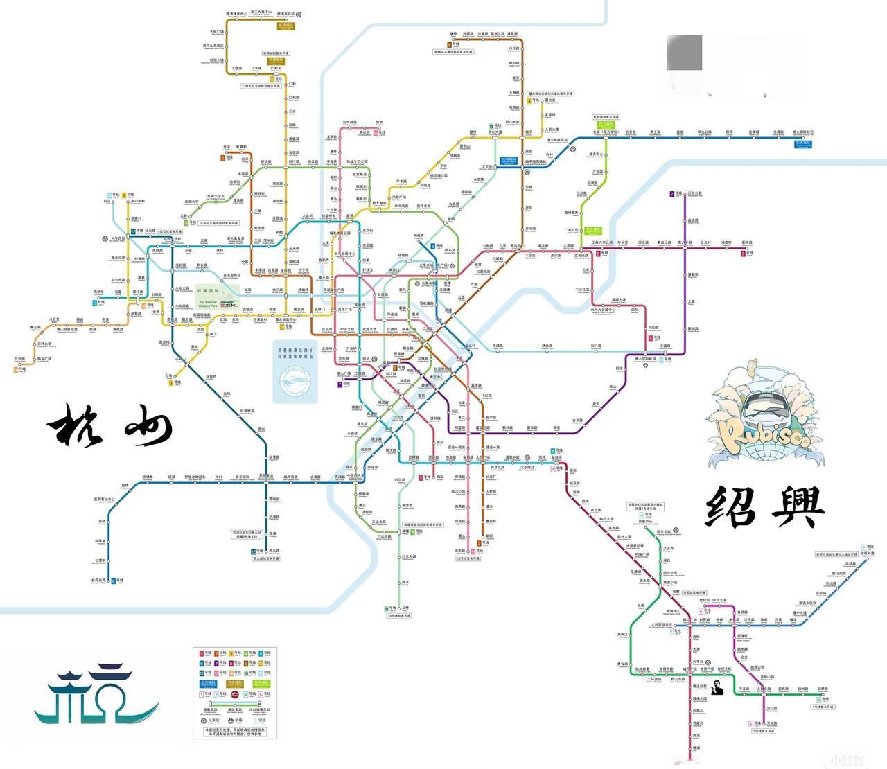 杭州地铁2028+和绍兴地铁2030+规划示意图太让人期待了！！！绍兴这城市，