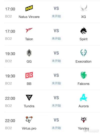 今日石油杯赛程，17点NV打XG，大家记得收看dota2​​​