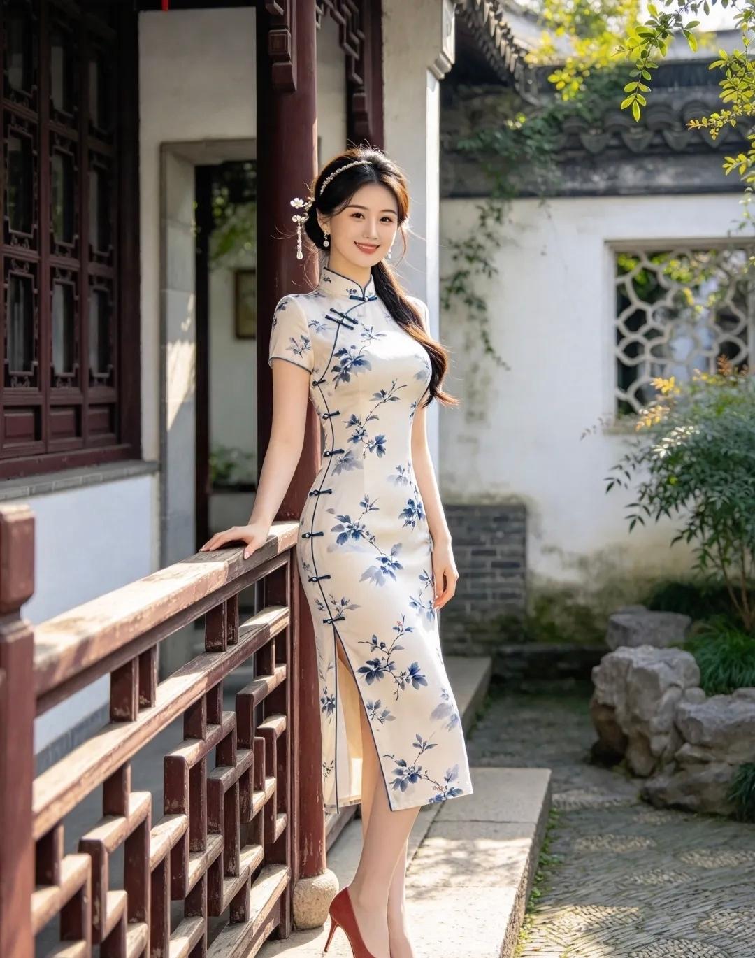 旗袍，优雅温婉。