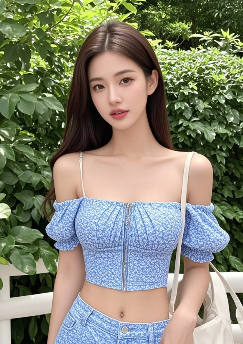 她的眼眸藏着整个夏天的清凉