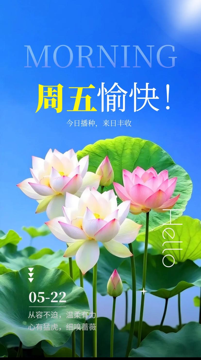 夏晨问安，晨赏夏景藏祥瑞，遍览山河好风光。2026./5.22.[玫