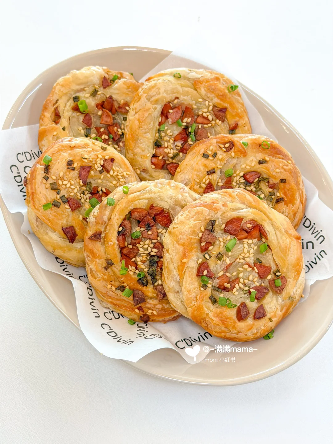 儿子点名要吃的葱香火腿饼‼️巨酥脆巨好吃