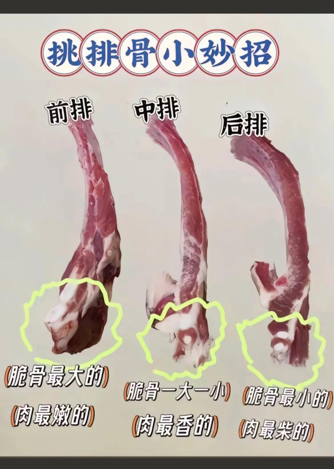 孩子想吃糖醋排骨，网上说拿着这幅图去菜场买排骨，绝对不会买错，大家说呢，