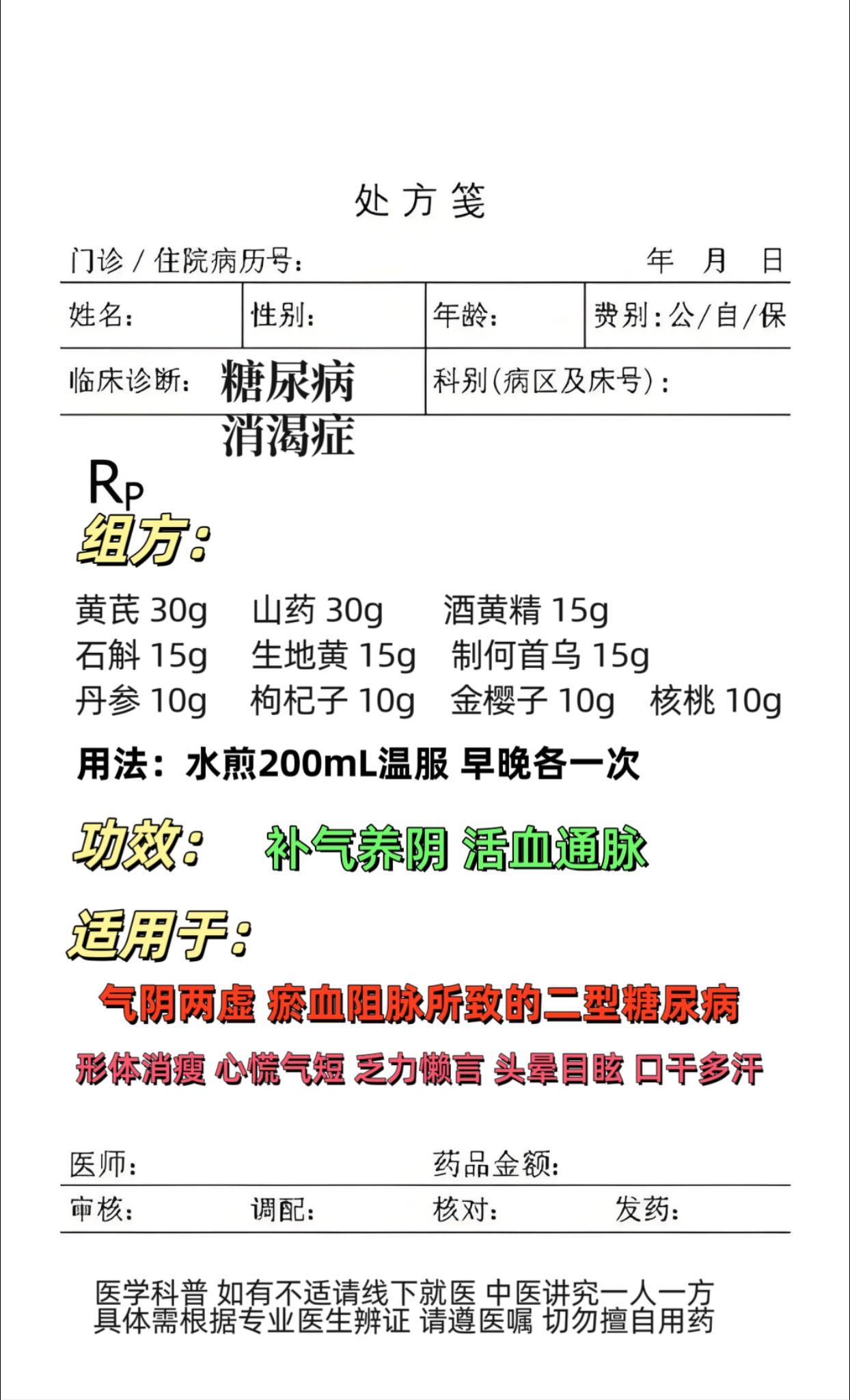 消渴症 糖尿病 中医调理。