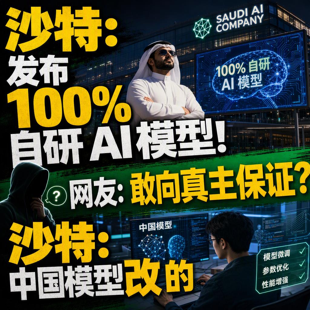 突发！沙特刚刚官宣“100%本土自研AI模型”，结果被网友一句“你敢向真主保证吗