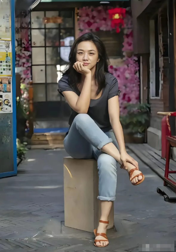 左边的是汤唯，她温婉娴静，气质非凡；右边则是迪丽热巴，五官深邃，笑容甜美。两位女