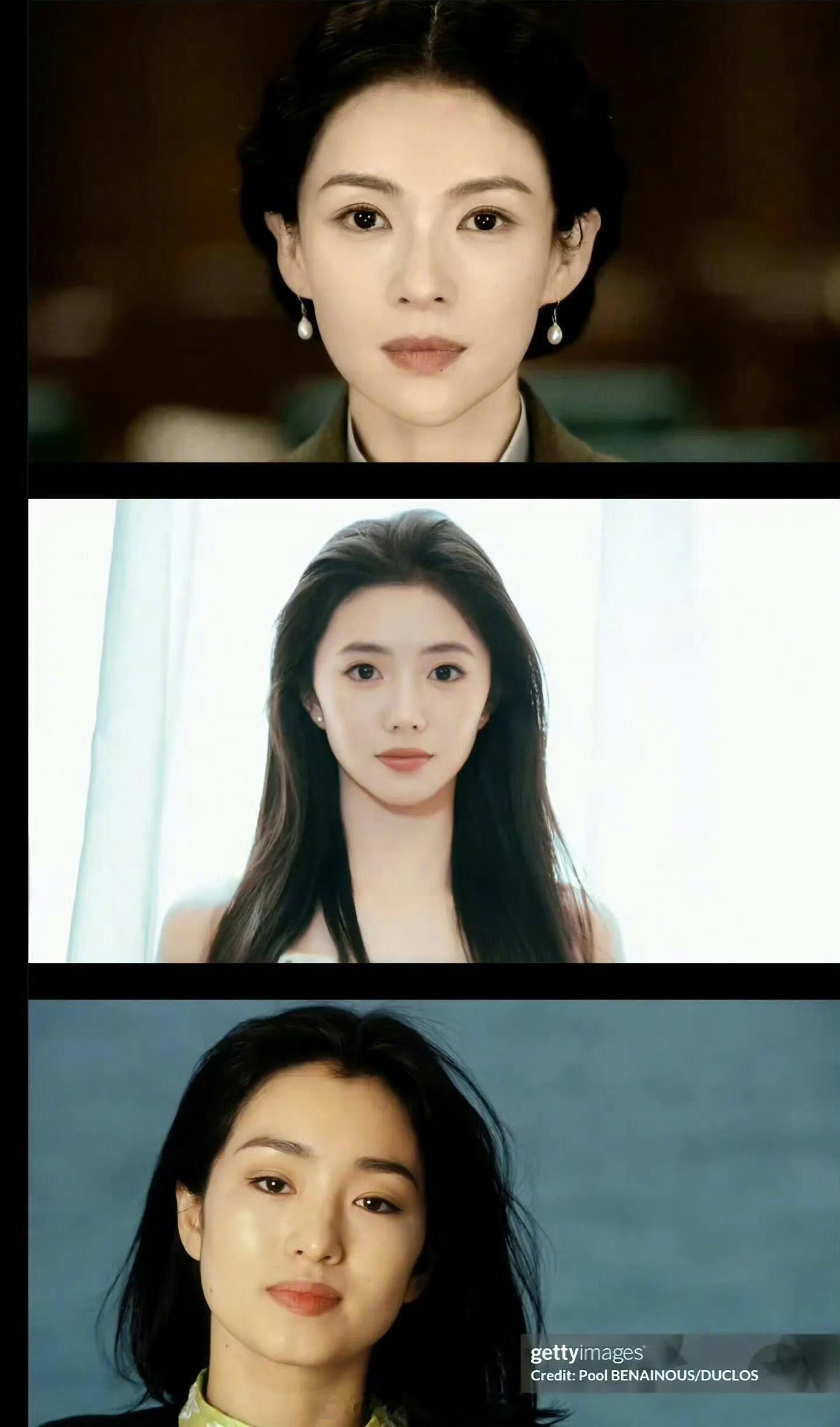 一张图看出张艺谋审美的高度统一，这就是电影脸的冲击力吗！！​​​