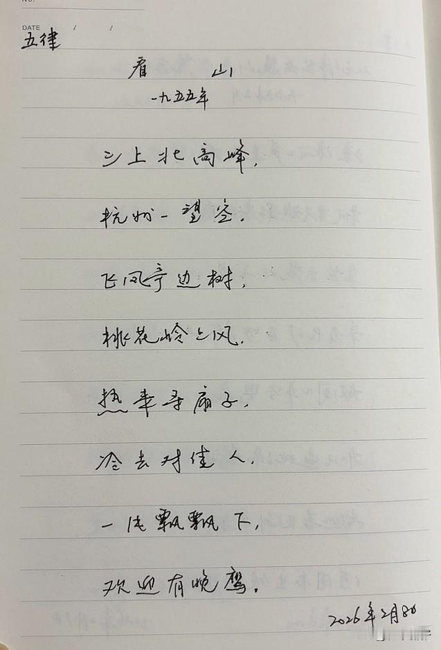 抄书第1083天（2026年2月8日）静心✔戒浮躁，一笔一划。