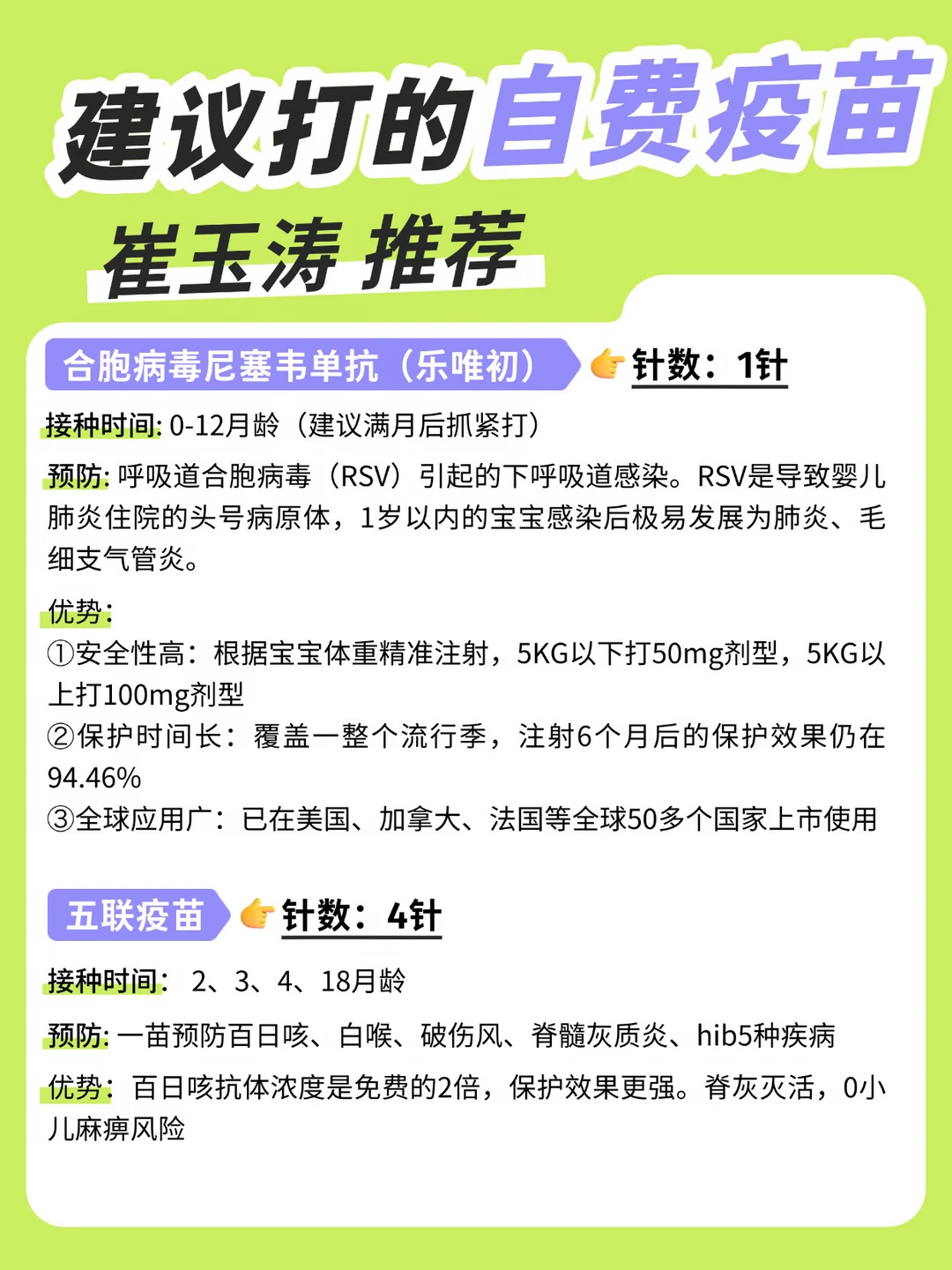 2026宝宝自费疫苗清单💉新手爸妈必看