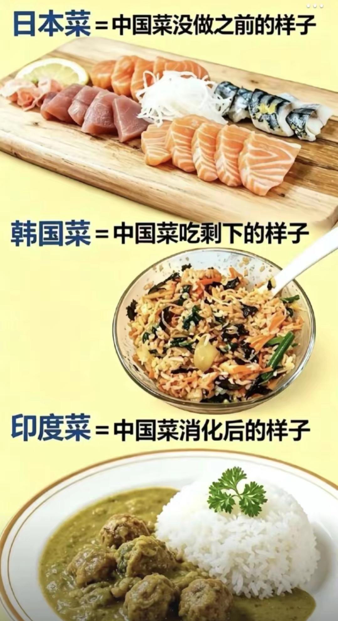各国菜式与中国菜比较[狗头]