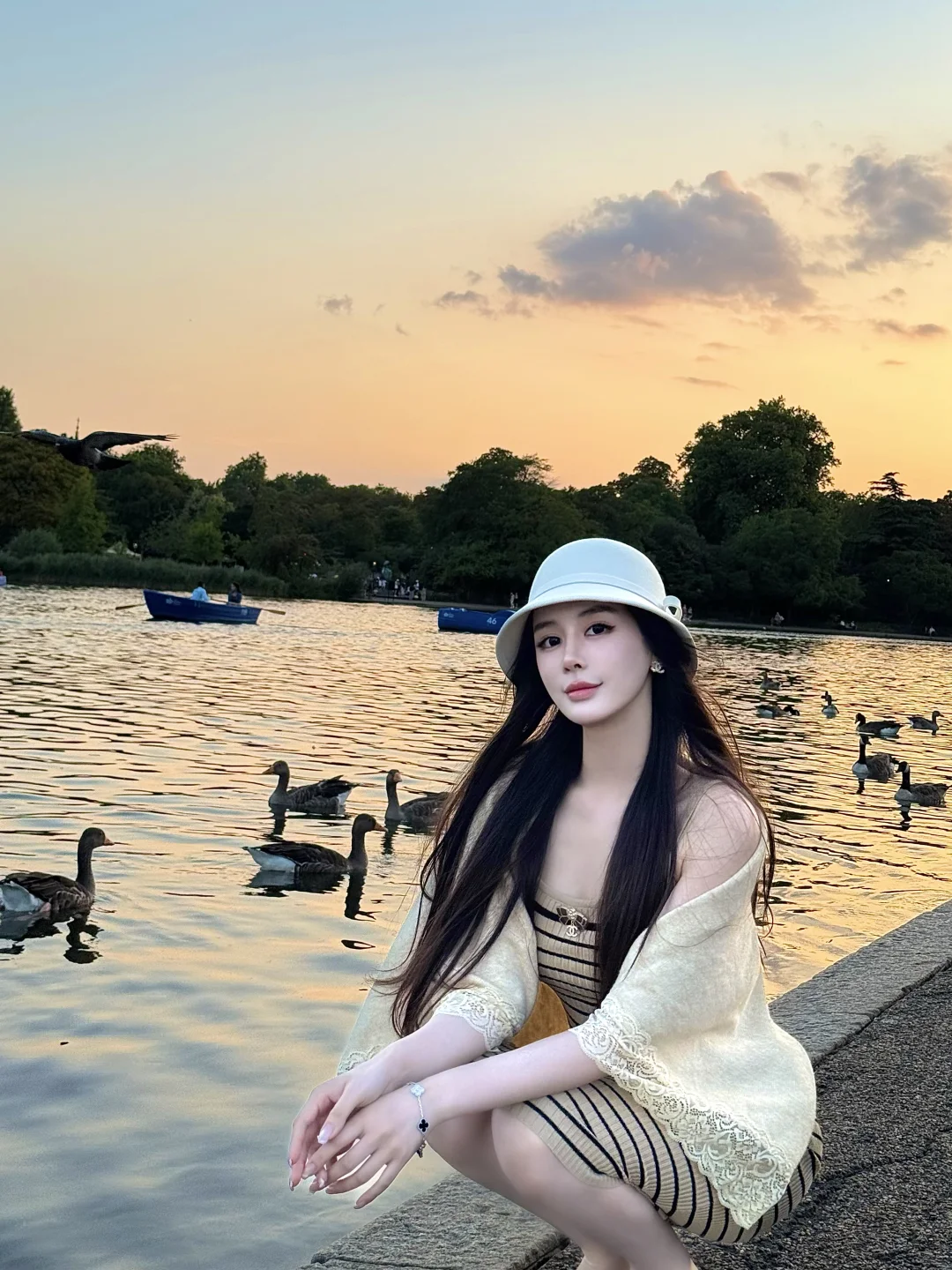 我在伦敦的夕阳下等你🌇