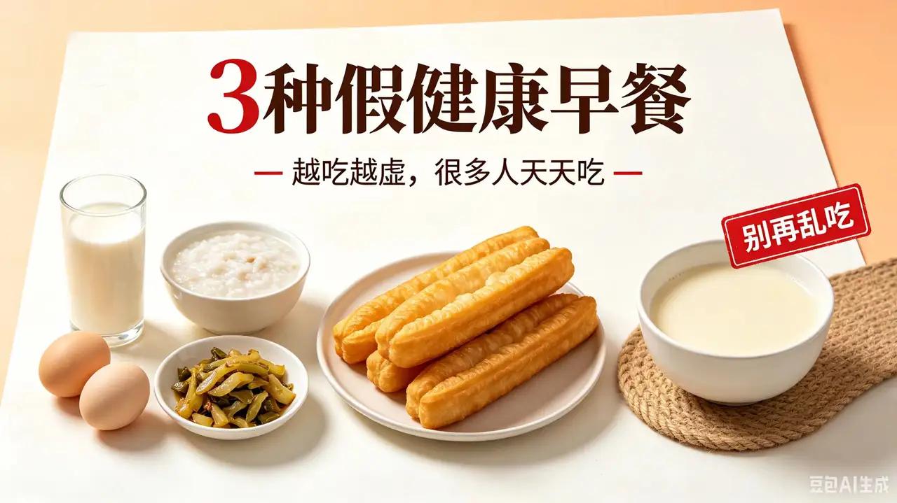 这3种早餐搭配并不健康说说那些不健康的早餐搭配。第一种，油条配豆浆，油条是高温