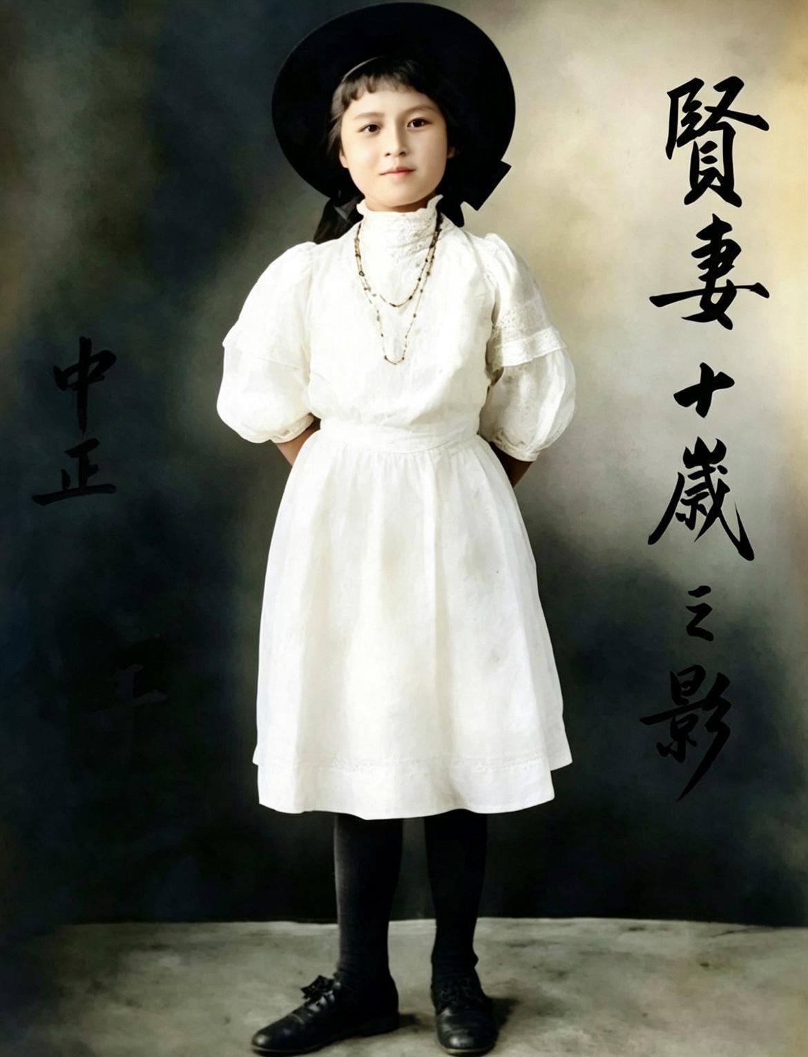 这是一张留存至今的珍贵老照片，拍摄于1907年，彼时宋美龄刚满十岁，拍摄地点存在