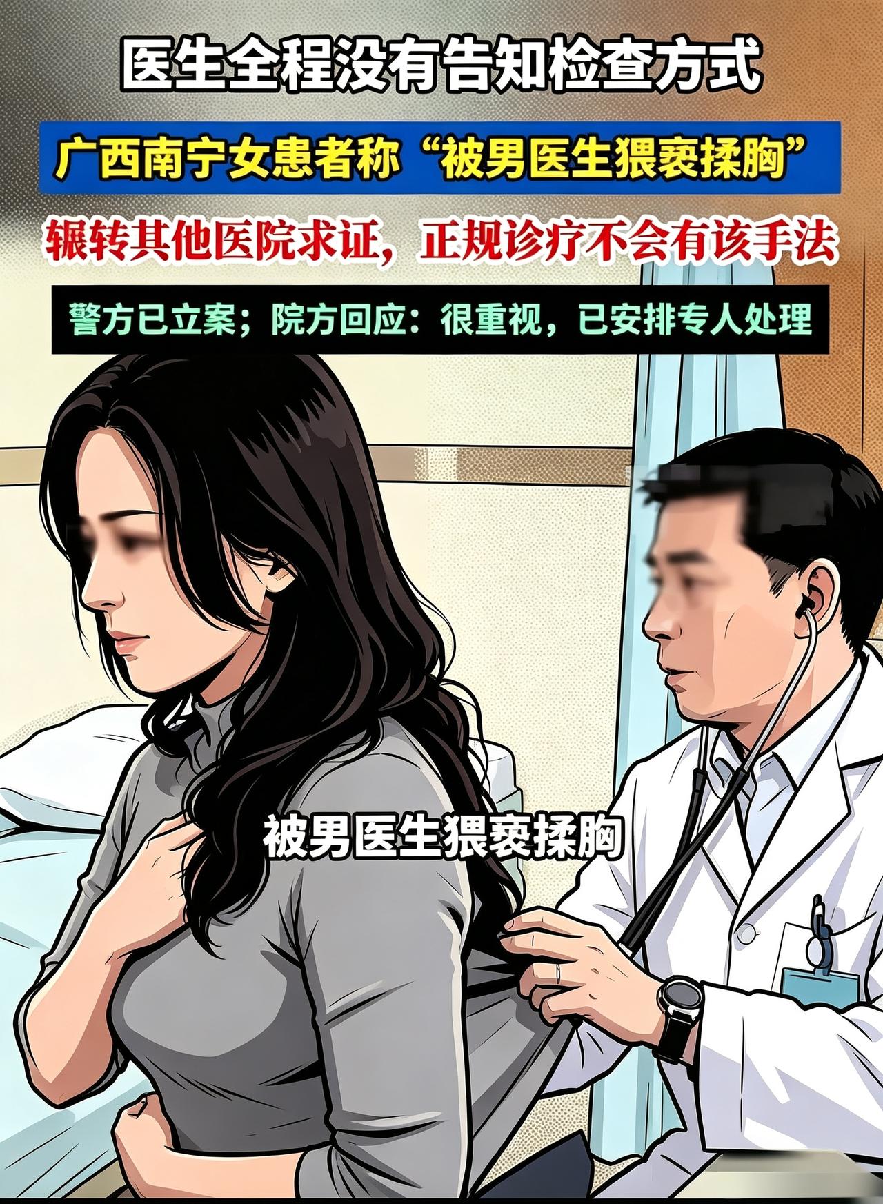 医生也报警了！女患者被“揉胸”后续大反转，这起风波最荒谬的不是猥亵本身女患者