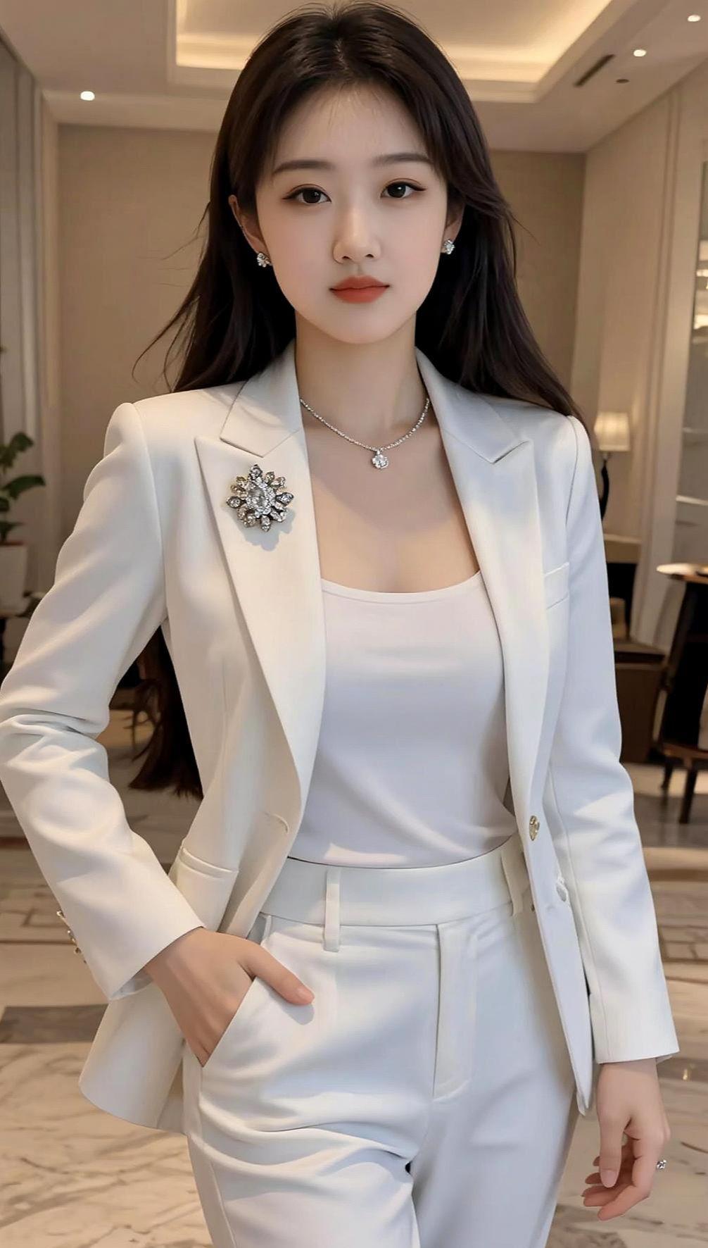 AI白衣知性佳人