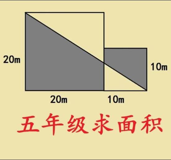 考考你的数学有没有忘光光，这道五年级求面积题，你能算出阴影面积是多少吗？