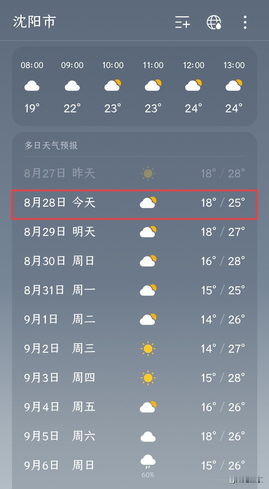 沈阳天气播报，昼夜温差真的越来越大了！沈阳最近这天气，明显能感觉到秋天的味