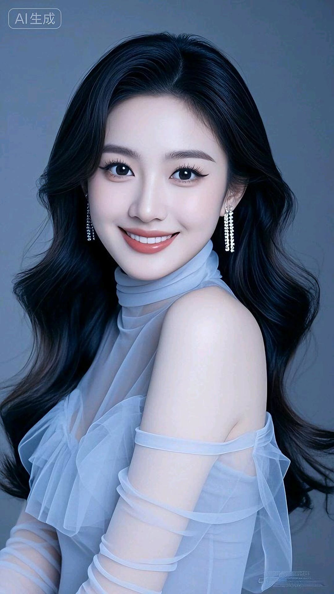 温柔甜美的少女，微笑如春风，优雅动人。