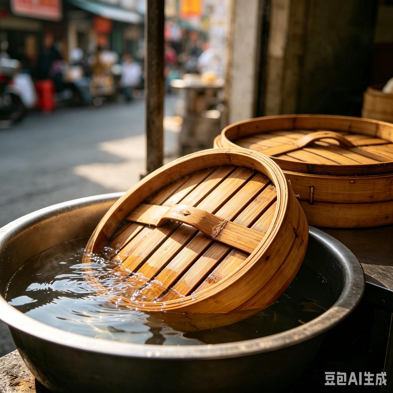 这里有名的包子店，因为7月5日美莎克台风导致广西贵港大面积泡水。当水退后，很多小