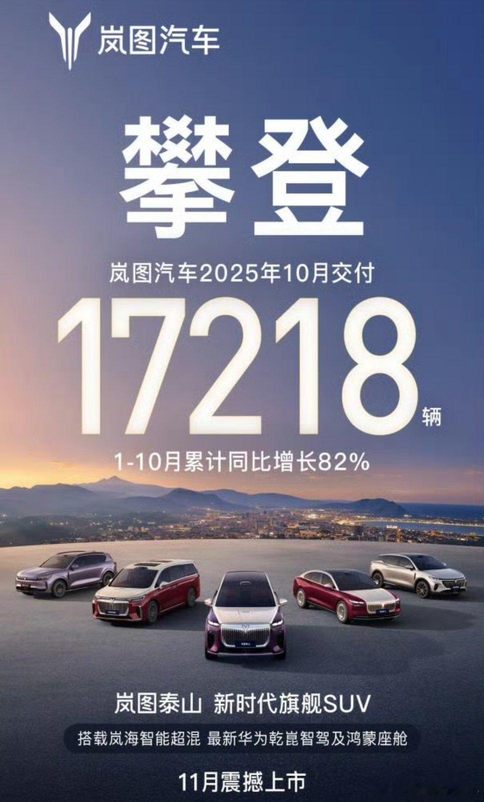 追光L，泰山都要来了，下个月继续攀登岚图今年雄起了​​​