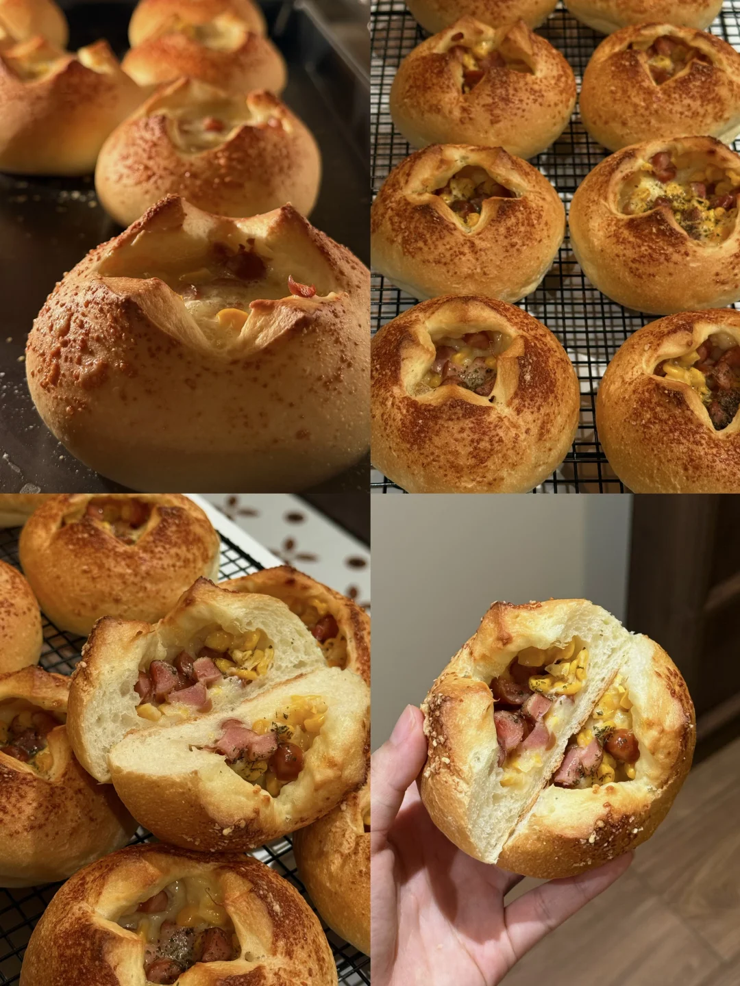 最近喜欢做的一款芝士多多咸口面包