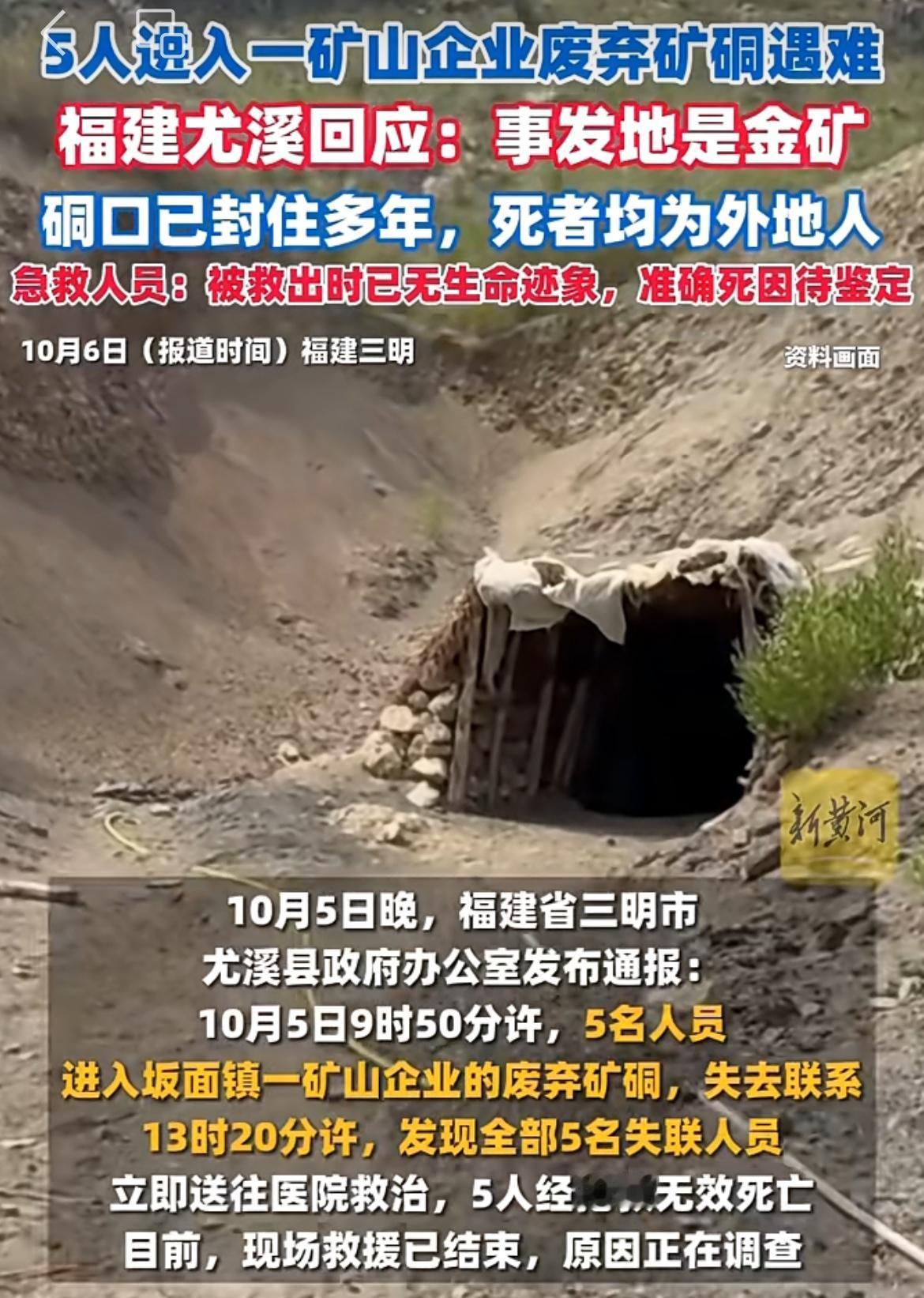 5个外地人闯入福建尤溪废弃金矿洞，稍微想下这些人进去是干什么的。古时候盗墓贼进入