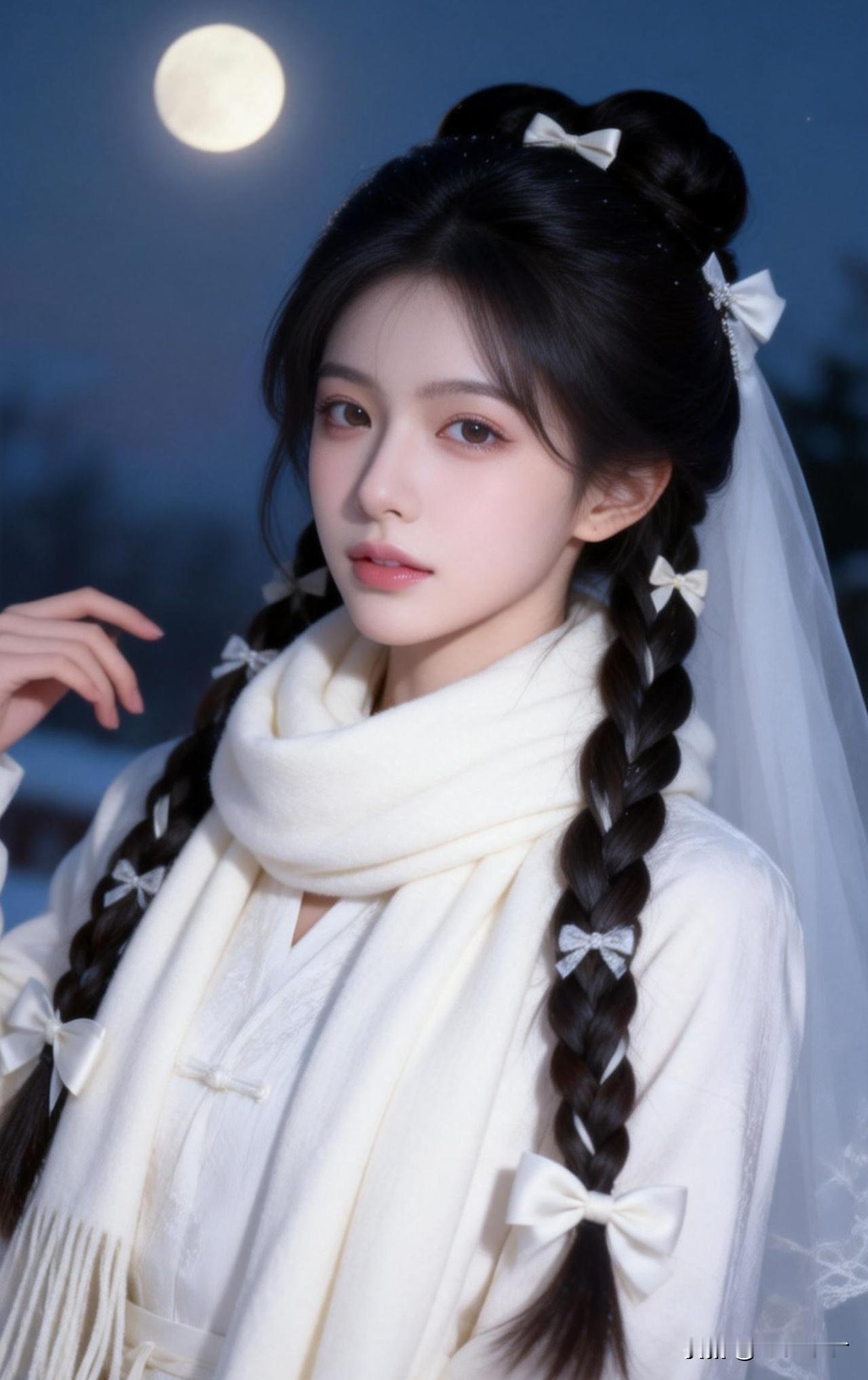 月下美人，温柔如水，古典优雅，宛如画中仙子。