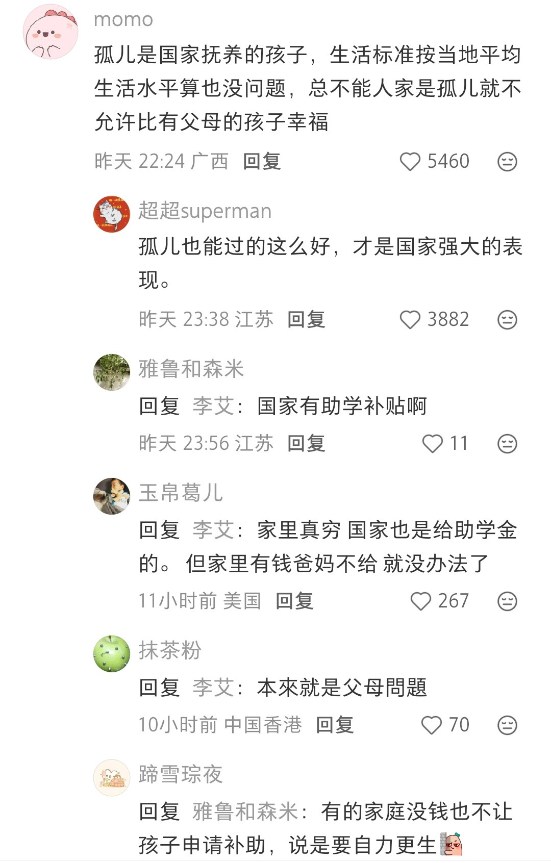 孤儿上大学一个月有两千生活费吗