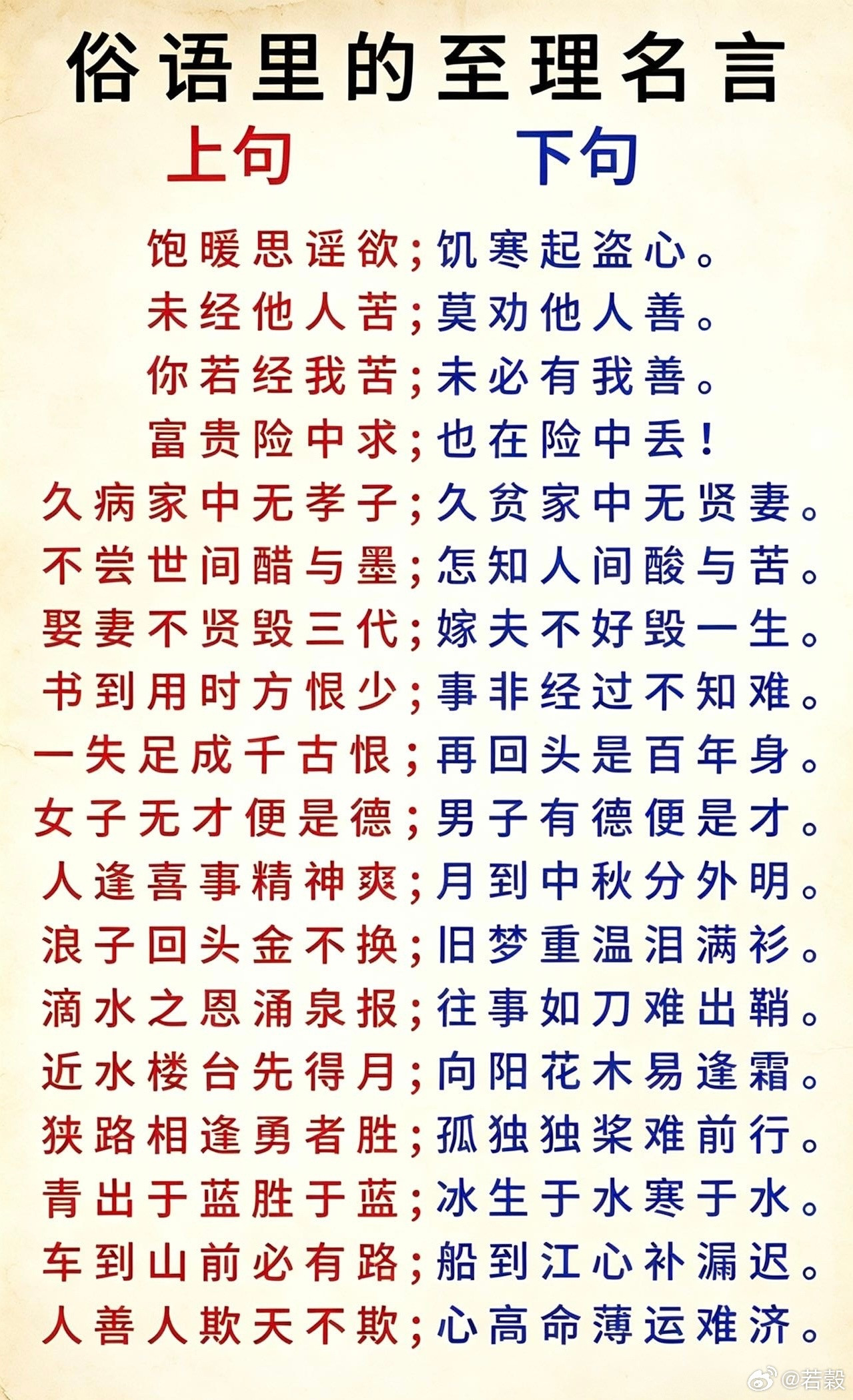 俗語里的至理名言​​​