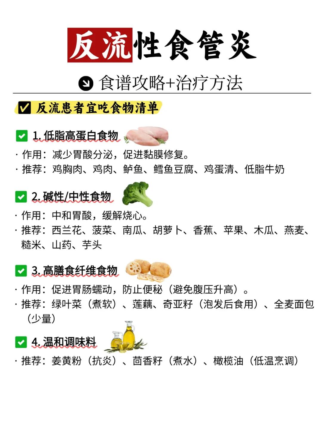 反流性食管炎|食谱攻略+治疗方法㊙️