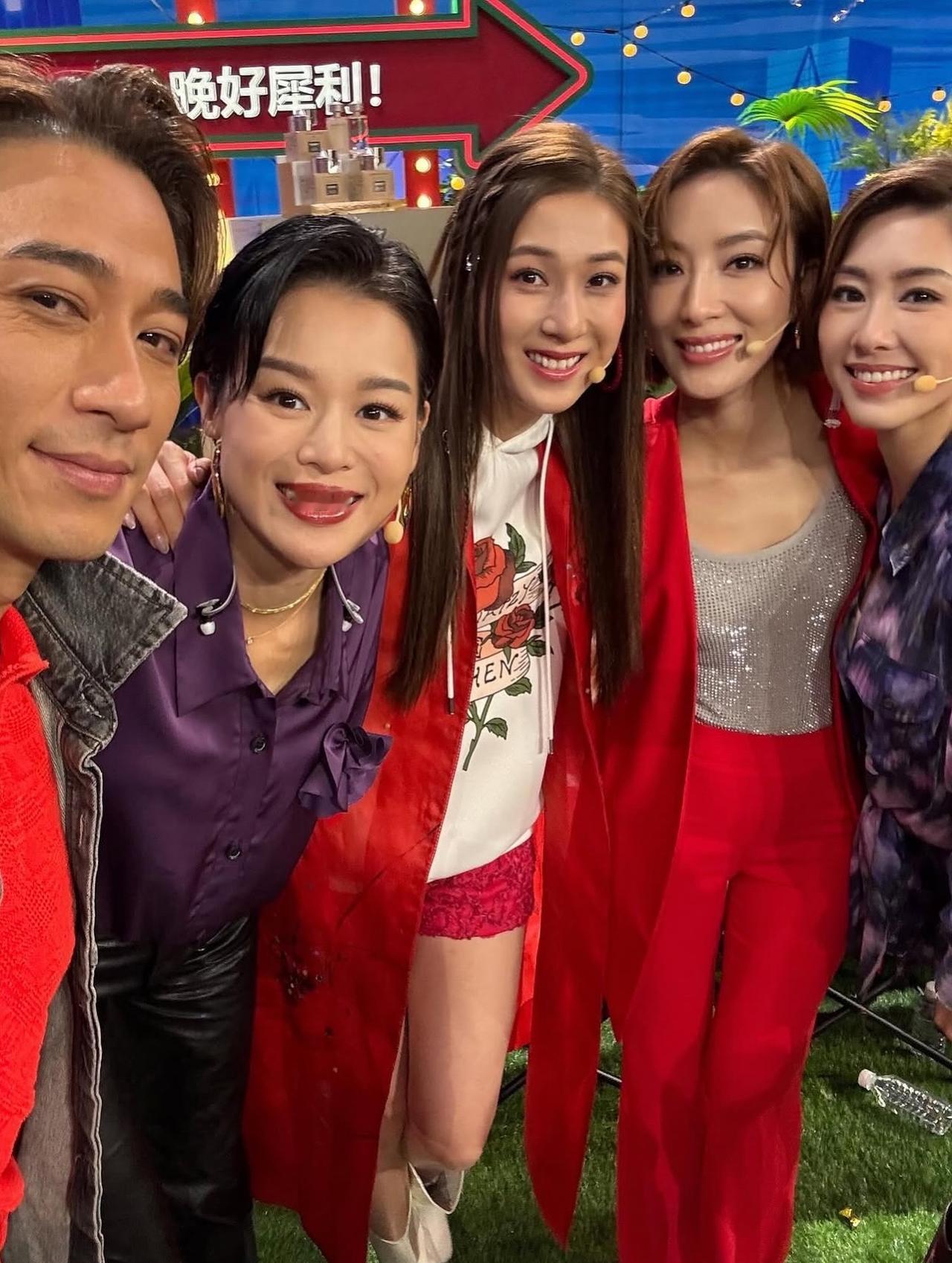 这是什么神仙同框🤩！胡杏儿、杨茜尧、钟嘉欣、胡定欣、吴卓羲和林晓峰😍日前一起