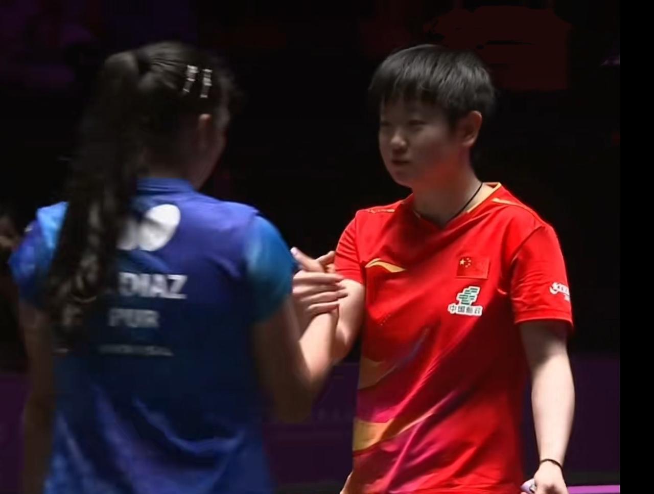 为什么赛后，孙颖莎对好闺蜜迪亚兹说：今天我比较幸运，幸运赢了[笑着哭]，原因主要有