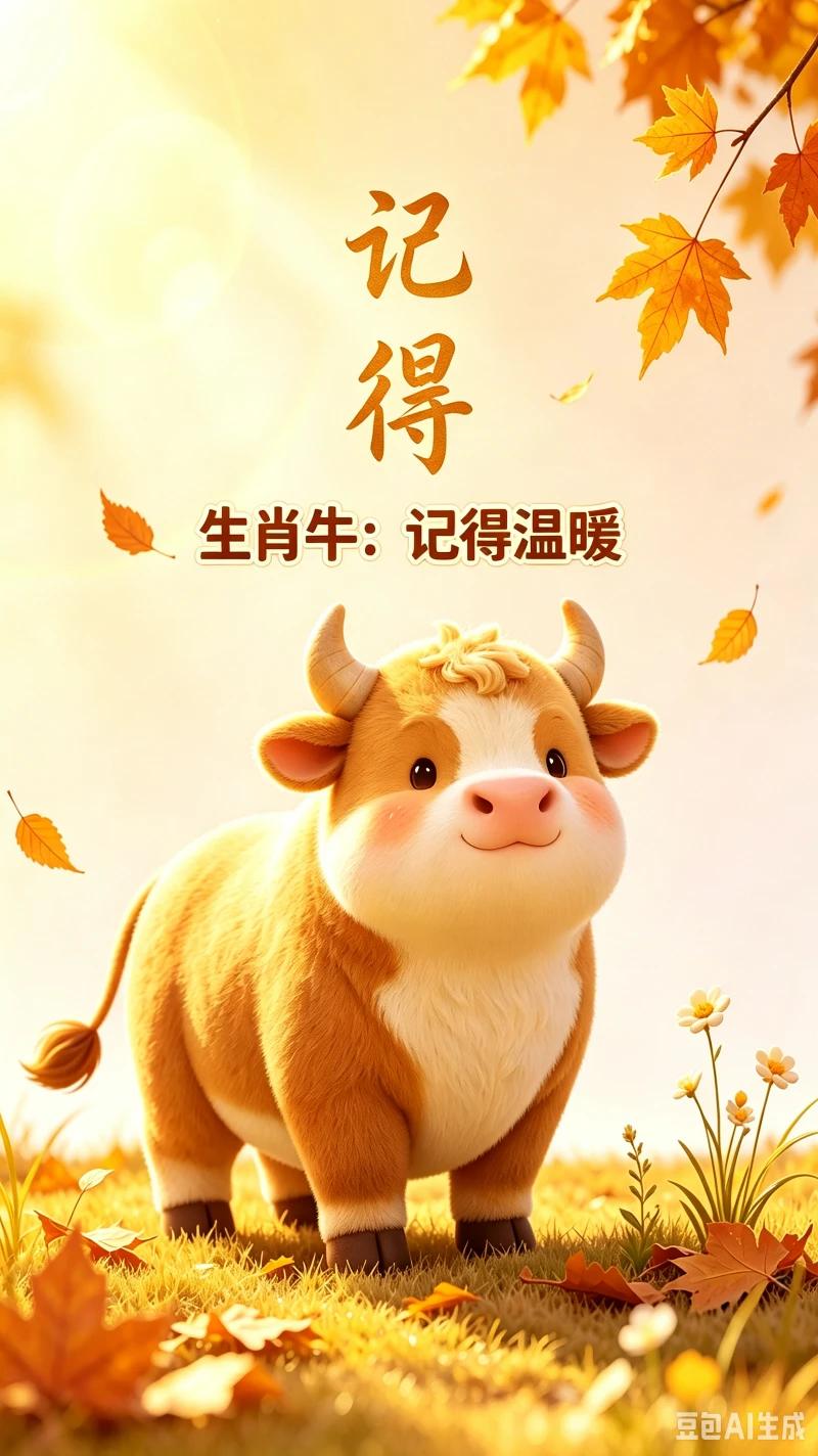 属牛人最大的毛病就是“总在忙”。近期有人记得你的好，你稍微歇一歇，天不会塌。