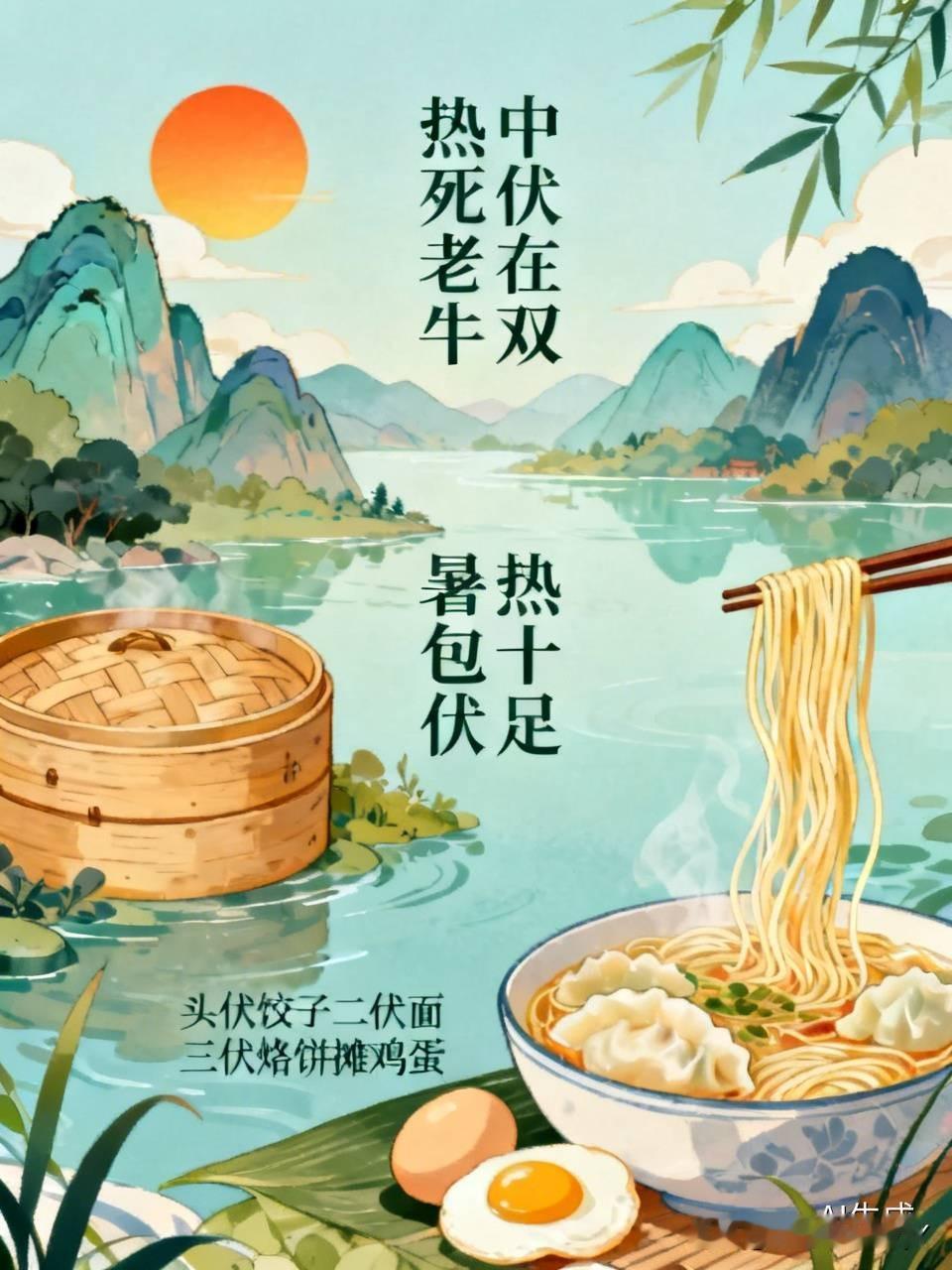 今天是六月十二恰好中伏民间俗语有1.中伏在双，热死老牛农历十二这个双数日子