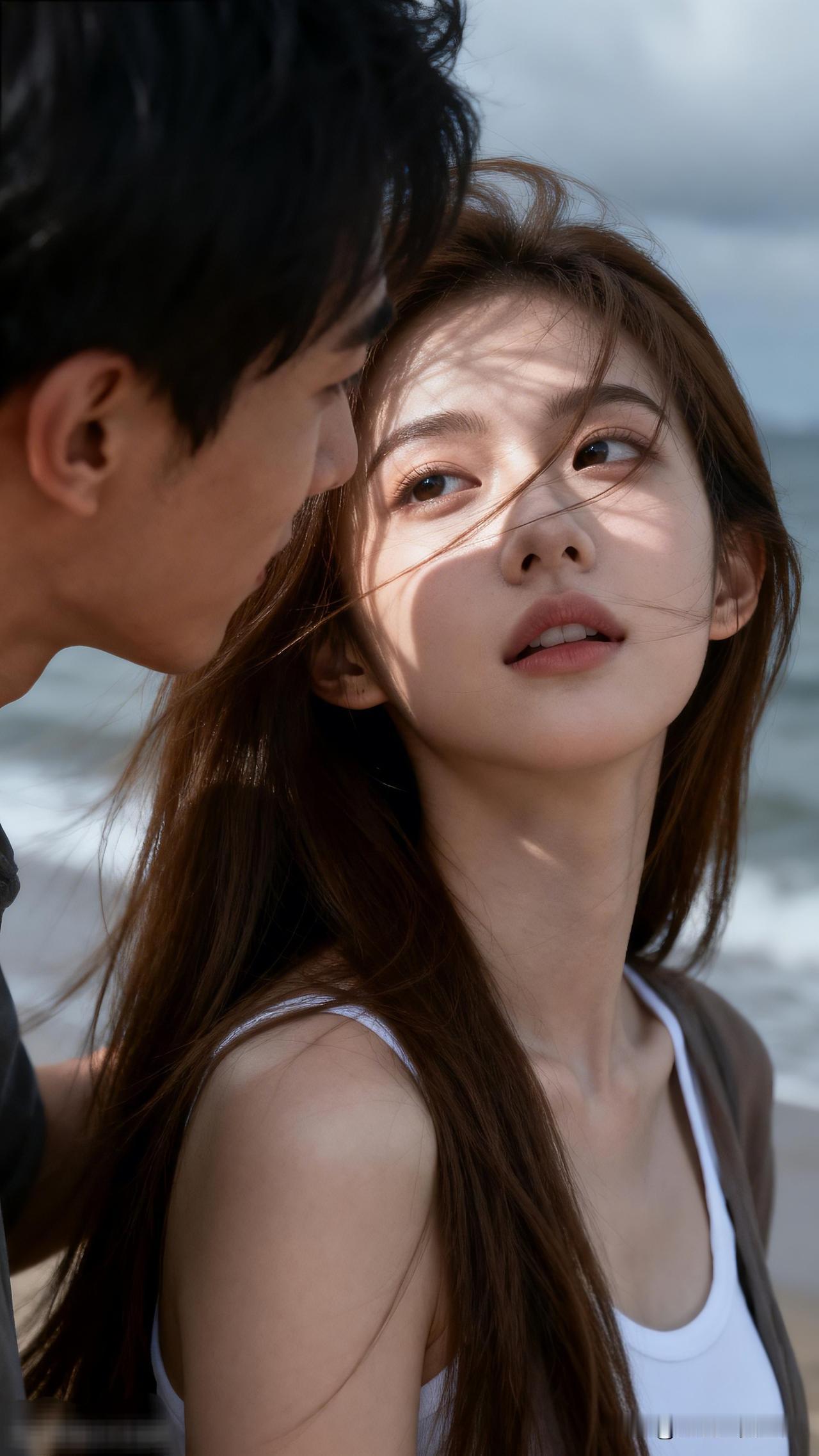 海边浪漫约会，微风拂面，爱意满满。风情万种的女人是什么样的?