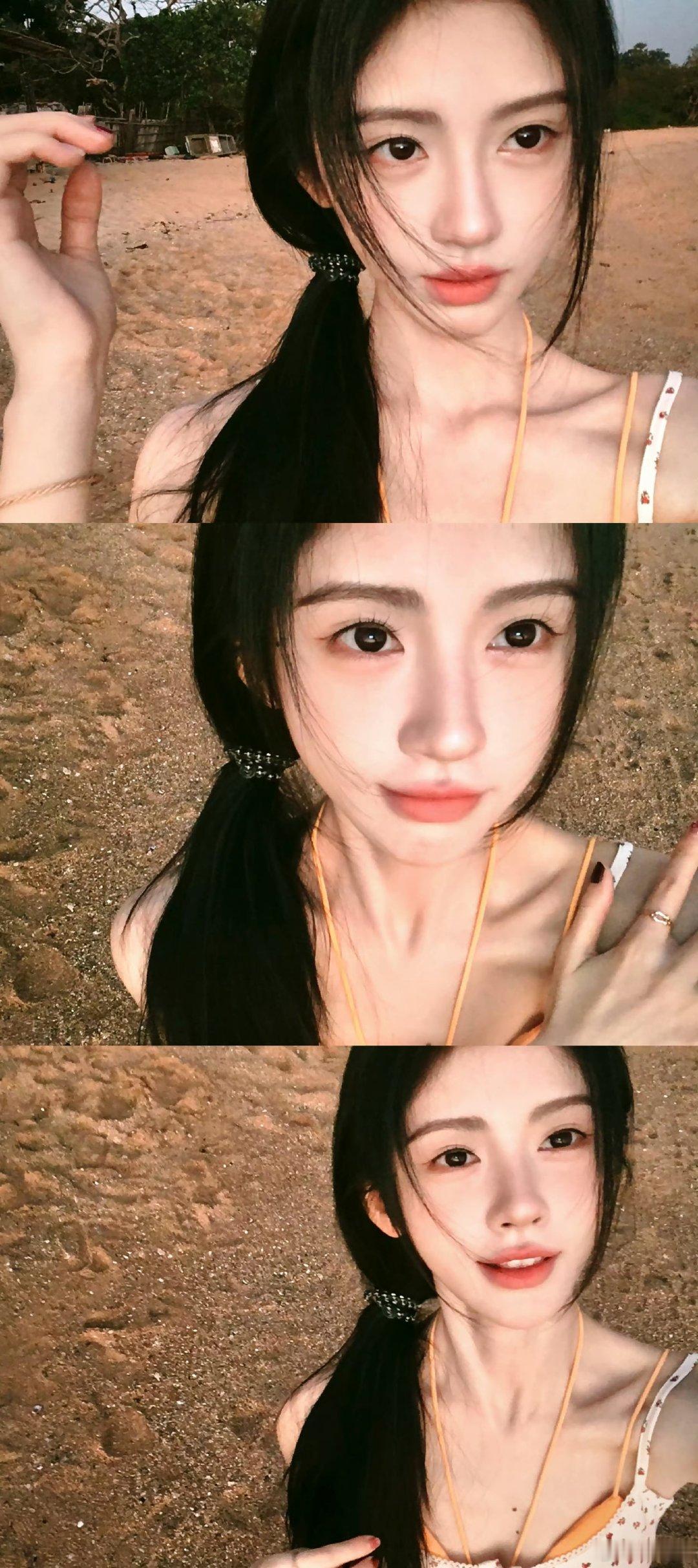 鞠婧祎鞠婧祎海边落日剪影鞠婧祎海边落日plog好美好美好美啊啊啊啊，好美的鞠宝