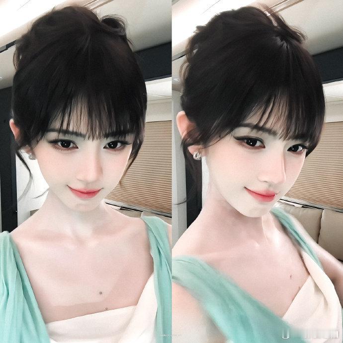鞠婧祎简直神女品味鞠婧祎最新大片，薄荷绿的裙子清爽感扑面而来。可驾驭多种多样的