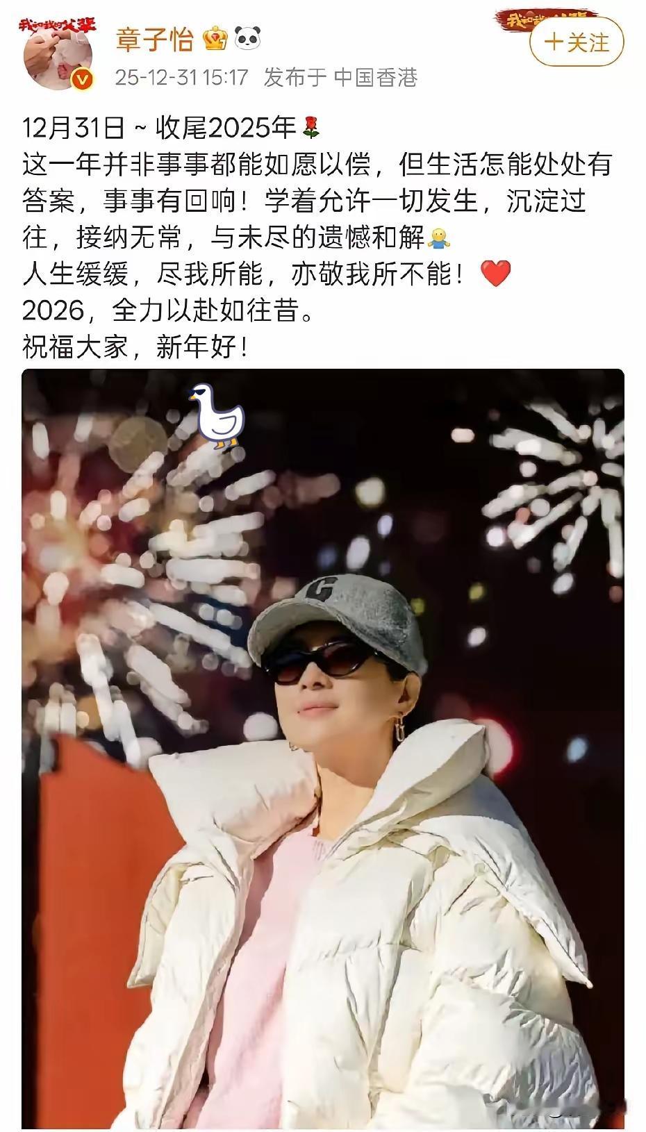 章子怡刚刚发文了，文字中透着一丝的伤感。今年她经历了离婚，错失了奖项。看似很