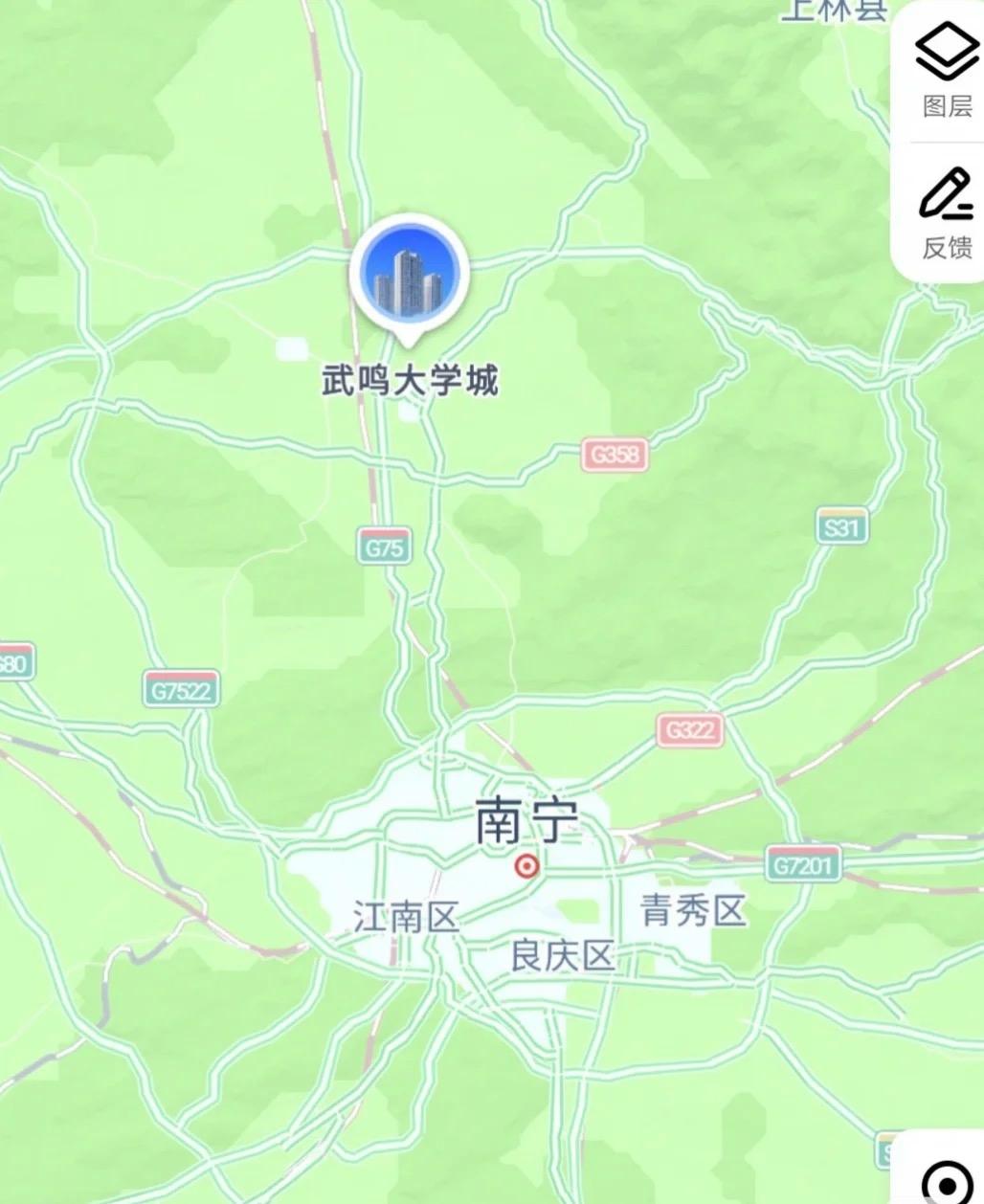 武鸣大学城离南宁主城区40公里巨离谱的规划，以前还在医科大读书时候，上午上课