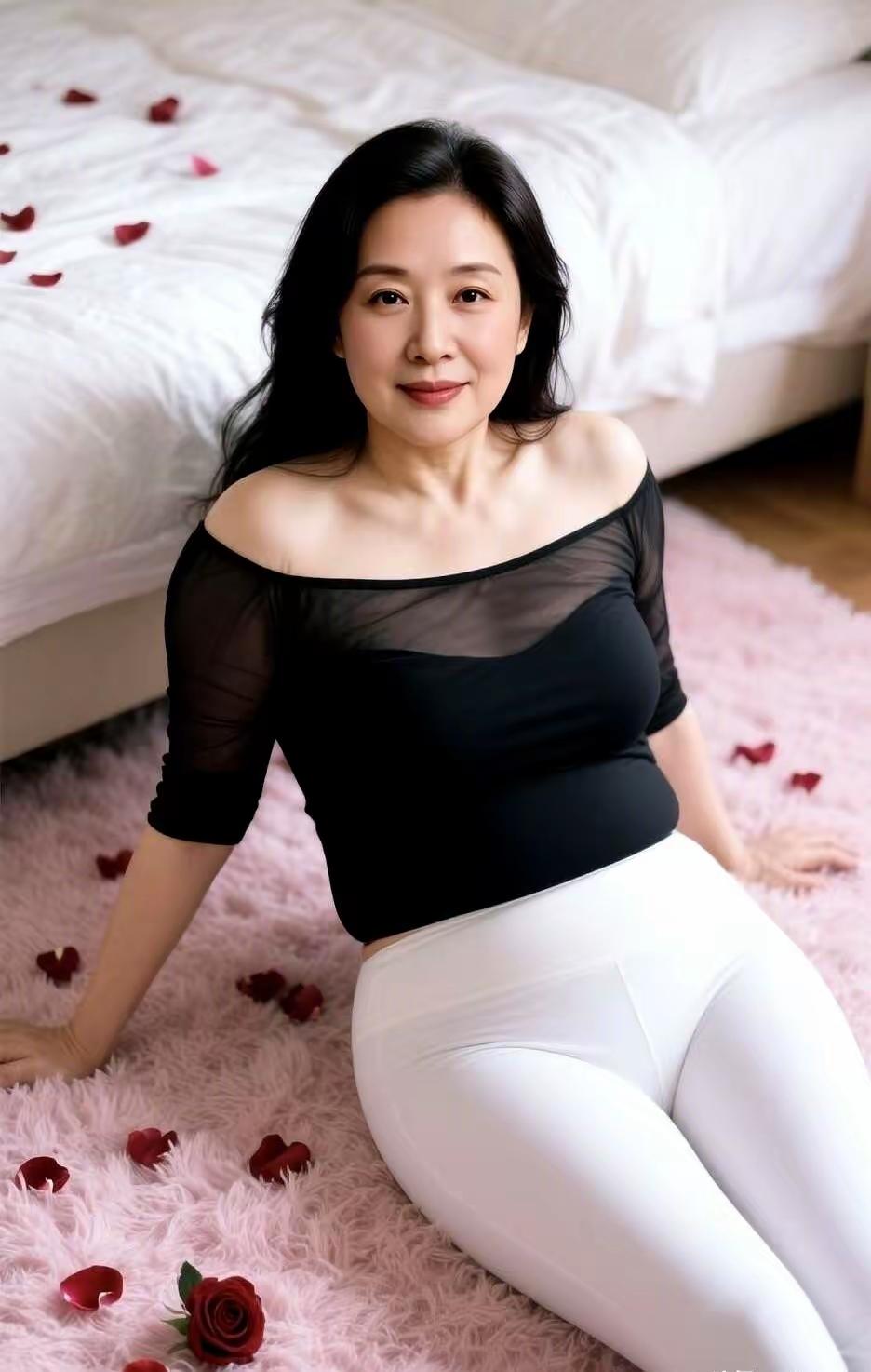 这打扮，还非得40多岁的美女才能穿得出气质。