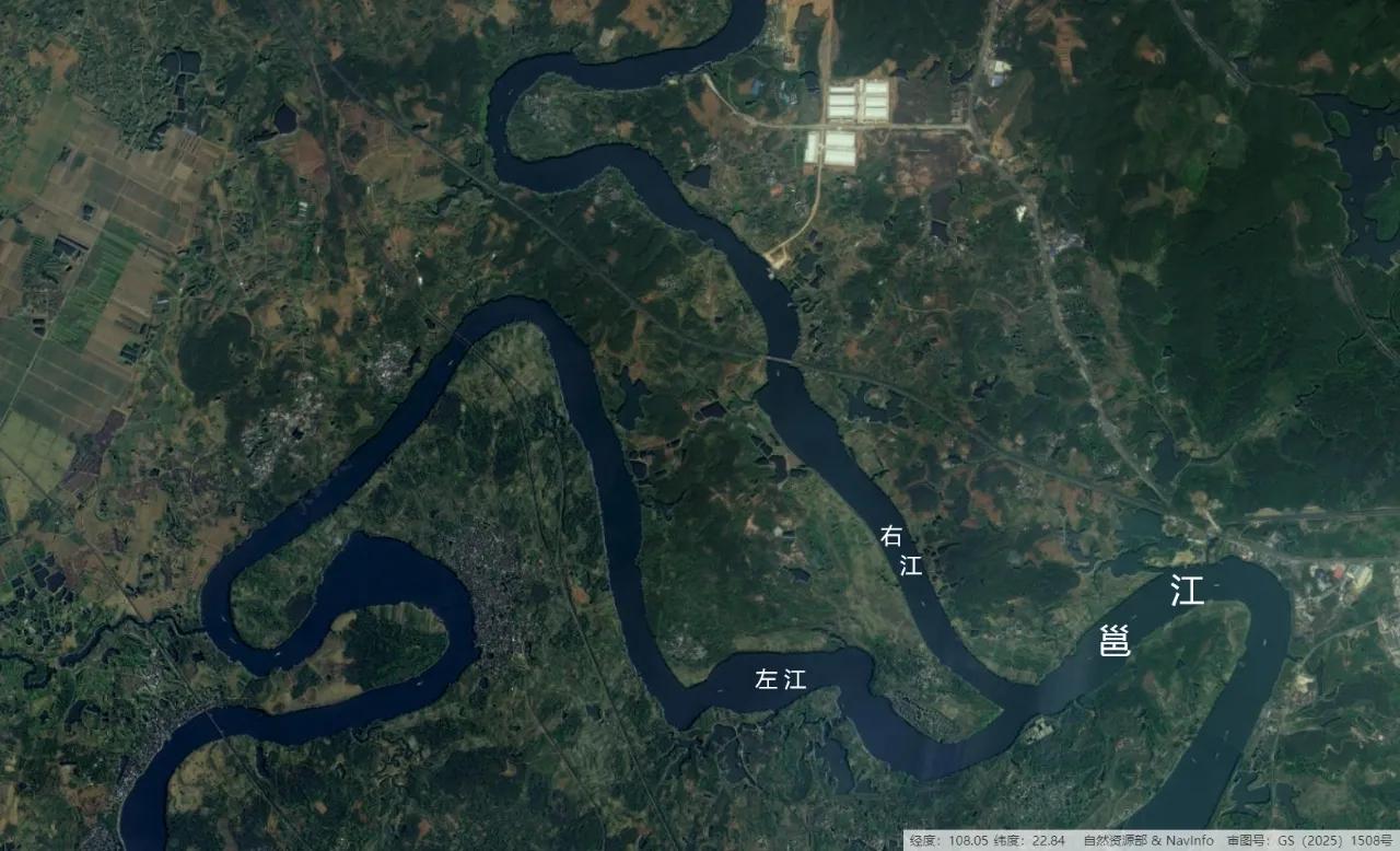 广西这两个地方，支流比干流大？在河流交汇口看，或者看地图，可能给人误解，一处是左