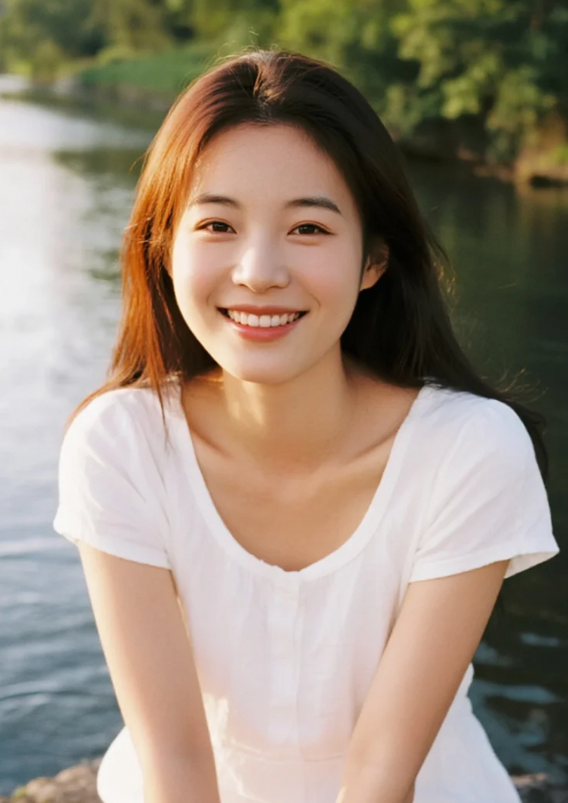 小姐姐的甜美眼神，像棉花糖一样软糯