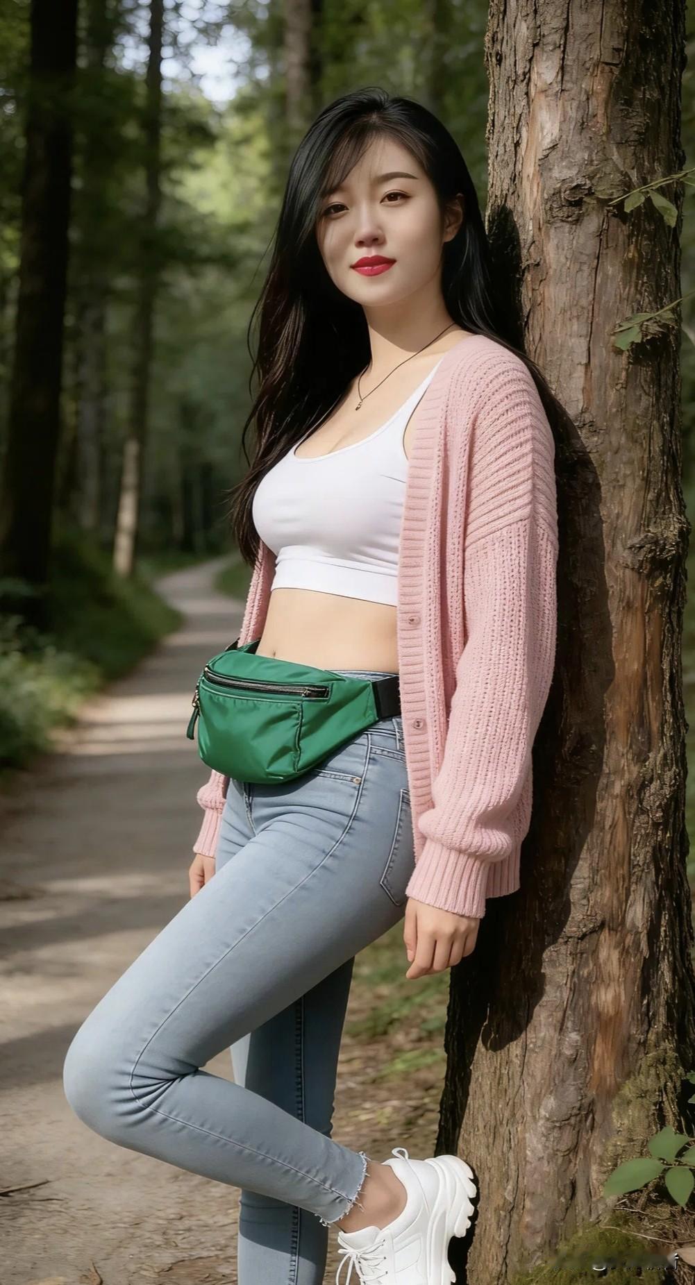 林间小憩，绿意盎然。