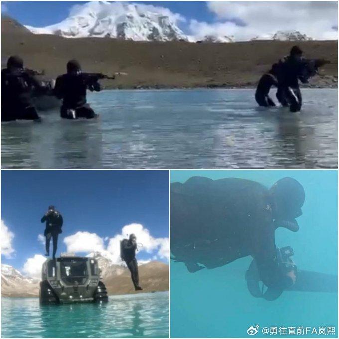 印度陆军东部司令部9月18日发布：在海拔17000英尺的严寒条件下，印度陆军伞兵