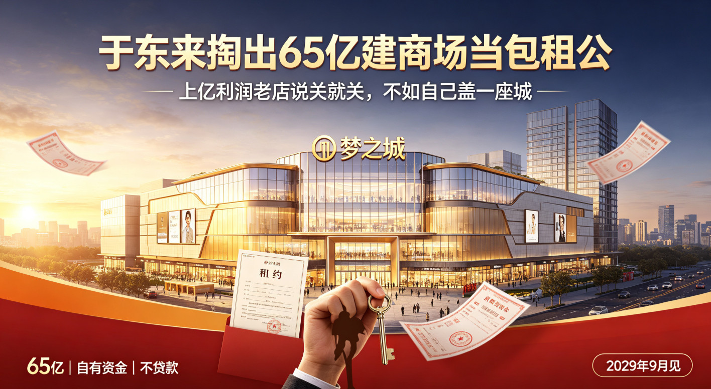 于东来自掏65亿建商场当包租公事情得从头捋。胖东来许昌生活广场店，开了24年的